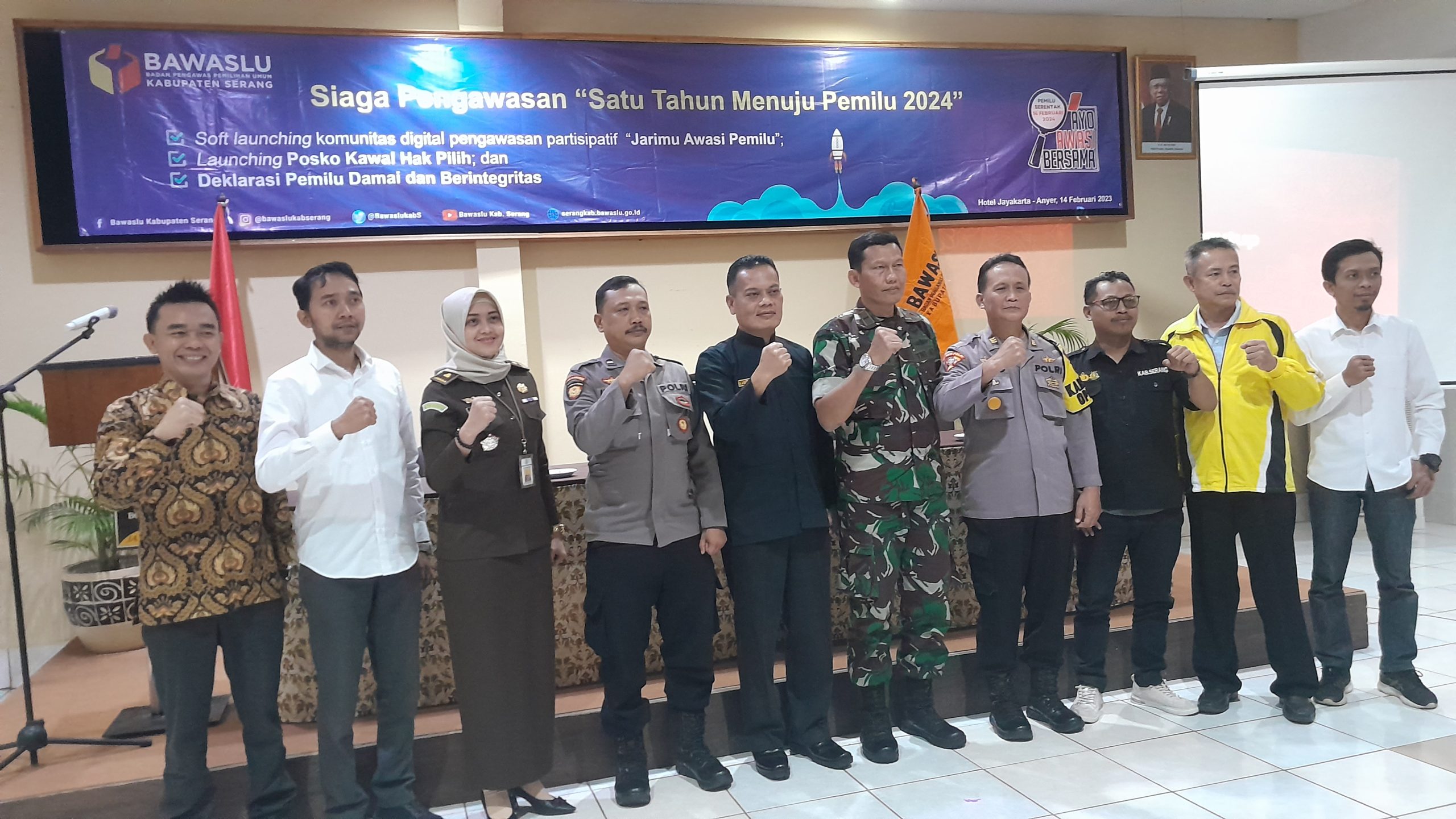 Satu Tahun Menuju Pemilu 2024, Bawaslu Kabubaten Serang Launching Posko Kawal Hak Pilih