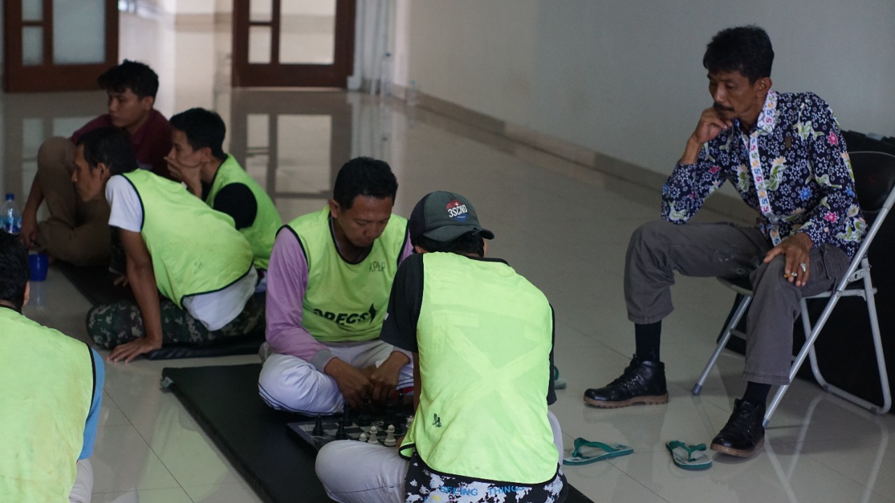 Ikuti Seleksi Porsenap 2023, 16 Warga Binaan Lapas Cilegon Adu Taktik Lomba Catur
