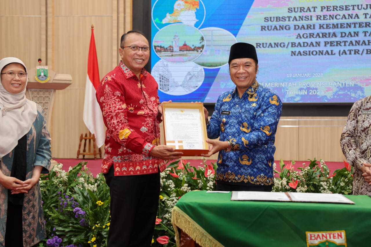 Pemprov Banten Dapatkan Persetujuan Substansi RT/RW Dari Kementerian ATR/BPN