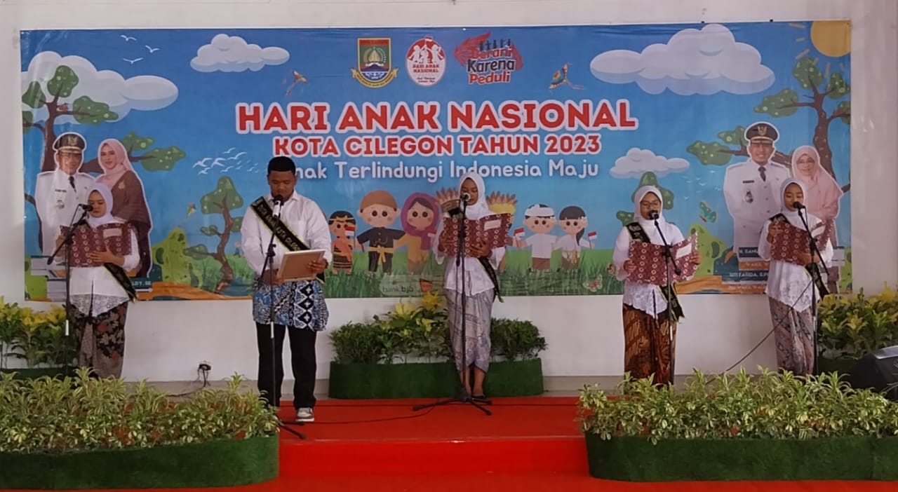 Dihadapan Pejabat Cilegon, Anak-anak Ini Sampaikan Tuntutan Ke Pemerintah