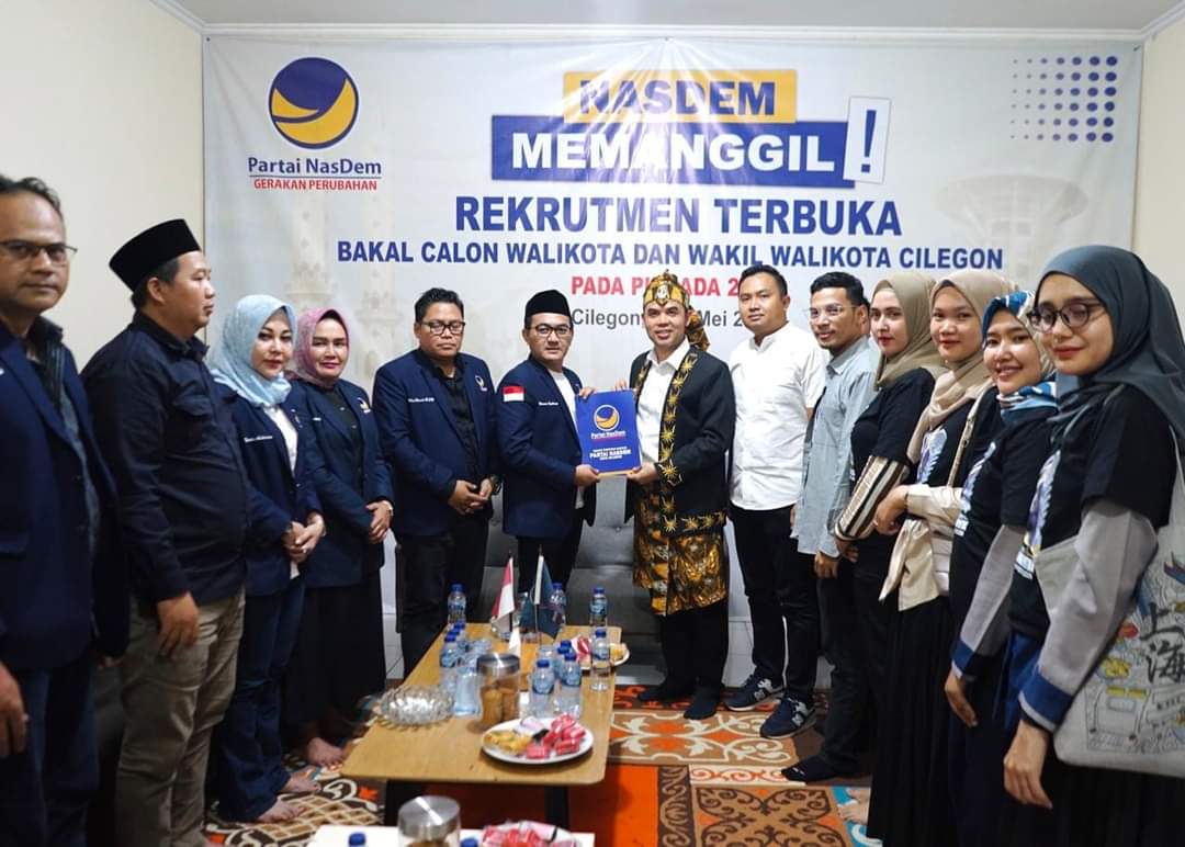 Serahkan Berkas Pendaftaran Bacalon Walikota Cilegon, Dede Rohana Putra Optimis Raih Rekomendasi Partai Nasdem