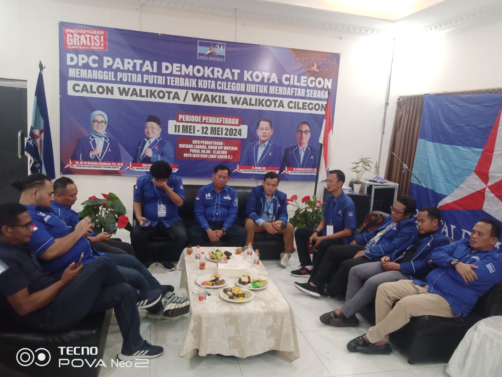 Enam Bacalon Walikota dan Wakil Walikota Cilegon Serahkan Formulir pendaftaran penjaringan Ke Demokrat, Tidak ada Nama Helldy.