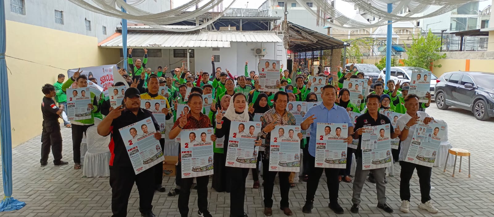 Relawan Garda Andra Soni Ajak Ratusan Ojol Pilih Paslon Nomor 2 Untuk Pilkada Banten dan Cilegon