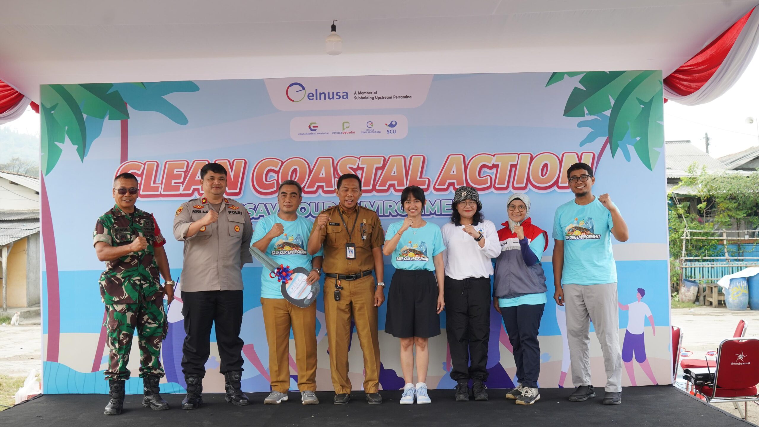 PT Elnusa Gelar ‘Clean Coastal Action’ di Pantai Medaksa Cilegon