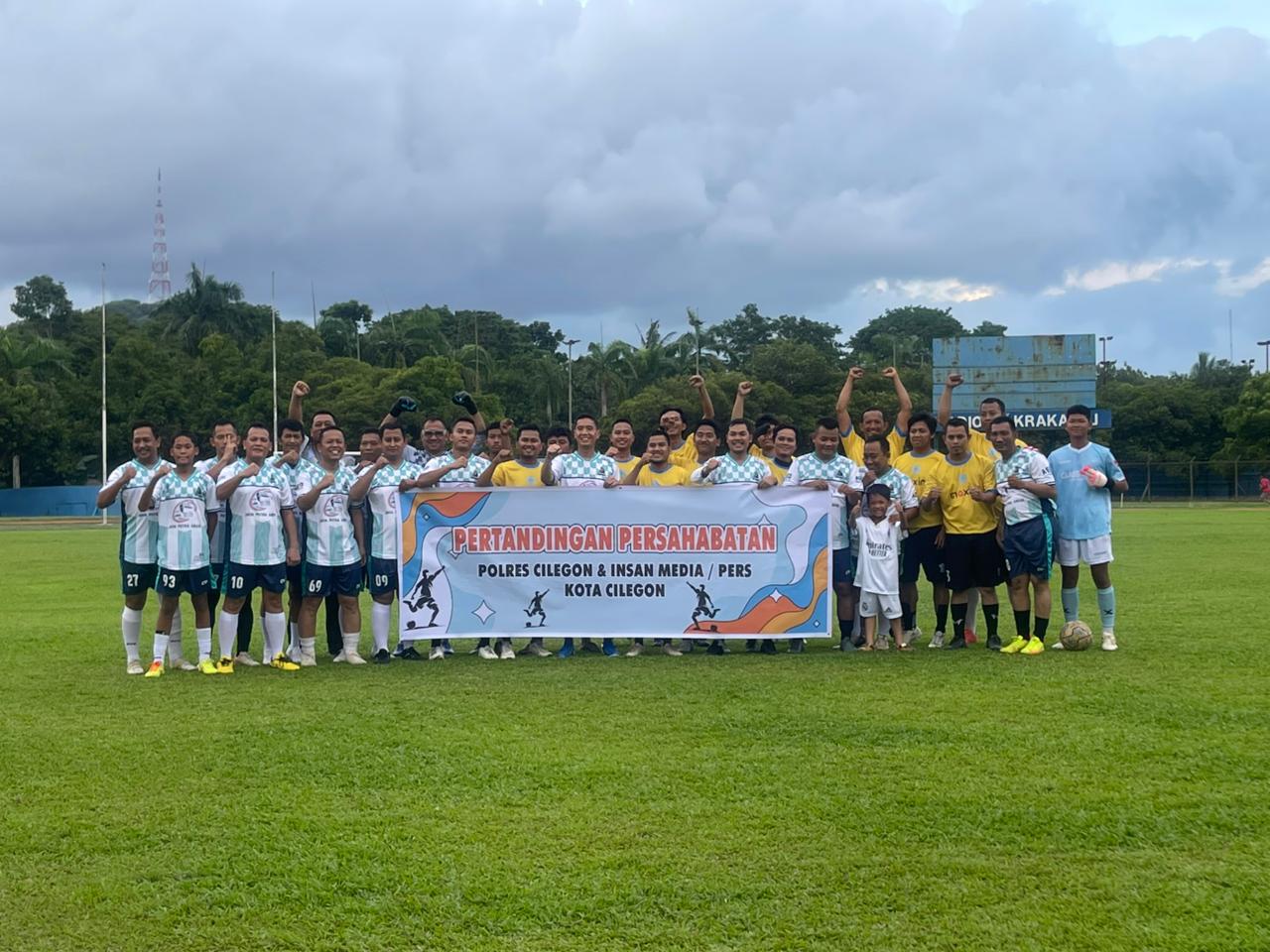 Pererat Silaturahmi dan Sinergitas, Polres Cilegon Gelar Pertandingan Sepak Bola dengan Jurnalis
