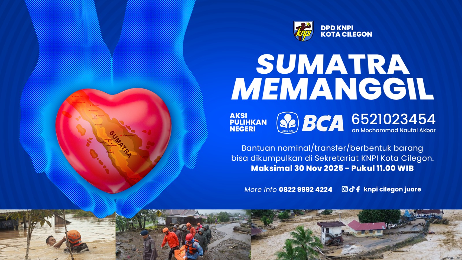DPD KNPI Cilegon Galakan Donasi untuk Korban Banjir dan Longsor di Sumatera