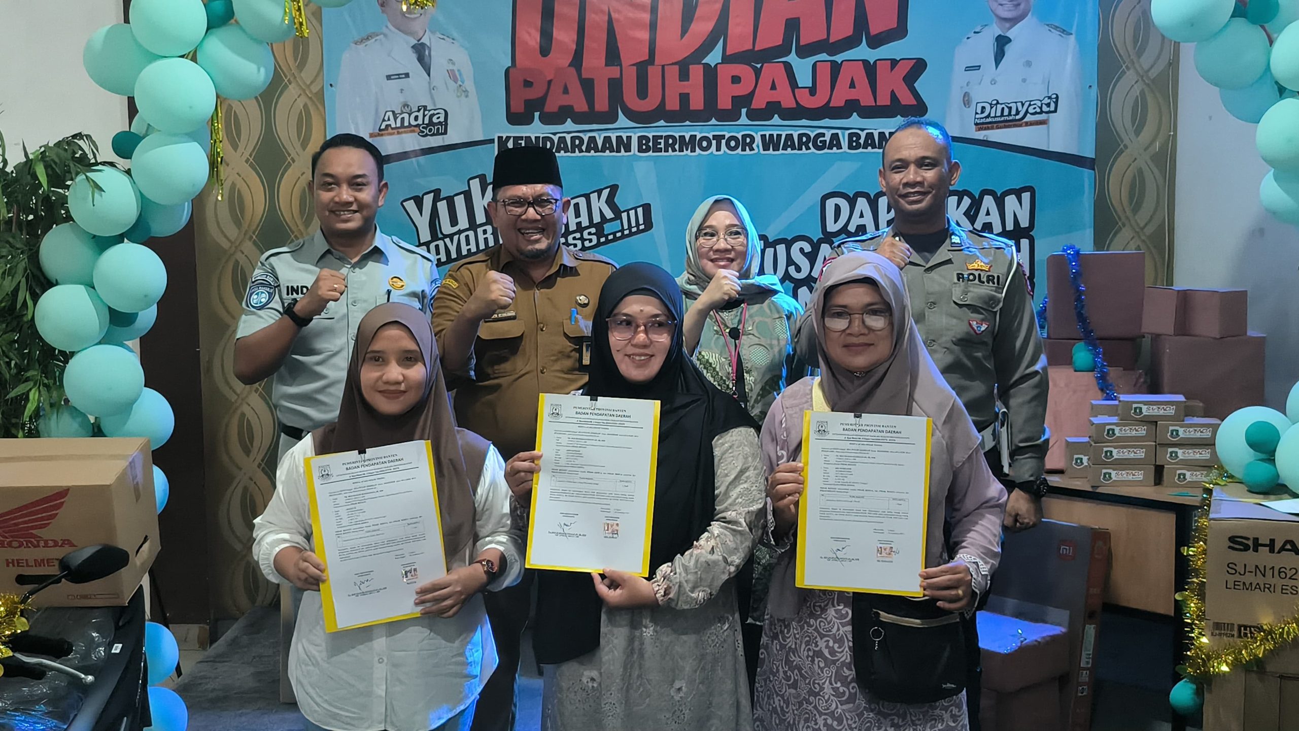Gaya Baru Samsat Cilegon Ajak Masyarakat Taat Pajak, Hadiahkan Motor untuk Wajib Pajak Taat