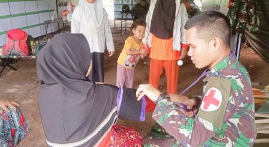 Peduli Kesehatan Masyarakat, TMMD Kodim Cilegon Periksa Kesehatan Gratis